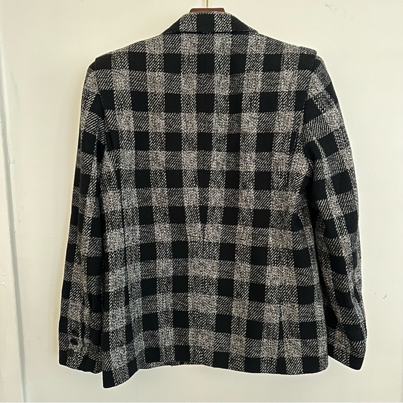 Peabody House Vintage Tweed Plaid Blazer Size 3/4 - Picture 2 of 5